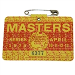1975 Masters Tournament Series Badge #6377 - Jack Nicklaus' 5th Green Jacket