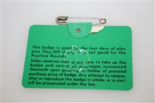 1968 Masters Tournament Badge #8379 - Bob Goalby Winner