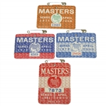 1976, 1977, 1979 & 1981 Masters Tournament Series Badges - Floyd, Watson & Zoeller