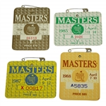 1984, 1985, 1987 & 1988 Masters Tournament Series Badges - Crenshaw, Langer, Mize & Lyle
