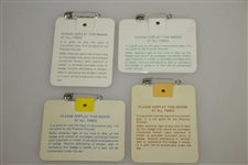 1984, 1985, 1987 & 1988 Masters Tournament Series Badges - Crenshaw, Langer, Mize & Lyle