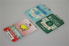1989, 1990 & 1996 Masters Tournament Series Badges - Nick Faldo Wins