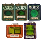 1991-1994 Masters Tournament Series Badges - Woosnam, Couples, Langer & Olazabal