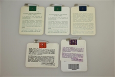 1991-1994 Masters Tournament Series Badges - Woosnam, Couples, Langer & Olazabal
