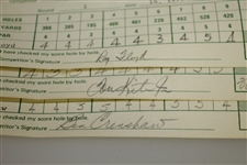 Floyd, Kite & Crenshaw Signed Used 1979 US Open Inverness Scorecards - Runner Up Player Marker JSA ALOA