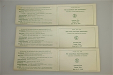 Floyd, Kite & Crenshaw Signed Used 1979 US Open Inverness Scorecards - Runner Up Player Marker JSA ALOA