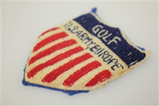 Vintage US Army, Europe Golf Shield Bullion Badge - Undated
