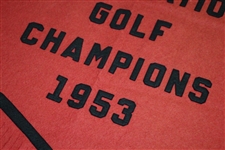 1953 California Collegiate Athletic Assoc. Golf Champions Banner Given to San Diego St