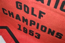 1953 California Collegiate Athletic Assoc. Golf Champions Banner Given to San Diego St