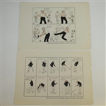 Vintage Golf Comic Strip Prints from Cartoonist Bailey - Set of 8