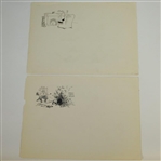 Vintage Golf Comic Strip Prints from Cartoonist Bailey - Set of 8