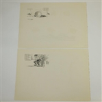 Vintage Golf Comic Strip Prints from Cartoonist Bailey - Set of 8