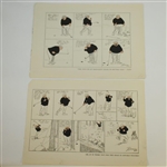Vintage Golf Comic Strip Prints from Cartoonist Bailey - Set of 8