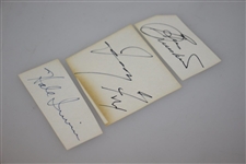 President Gerald Ford, Ben Crenshaw & Hale Irwin Signed Cards JSA Certs