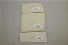 President Gerald Ford, Ben Crenshaw & Hale Irwin Signed Cards JSA Certs