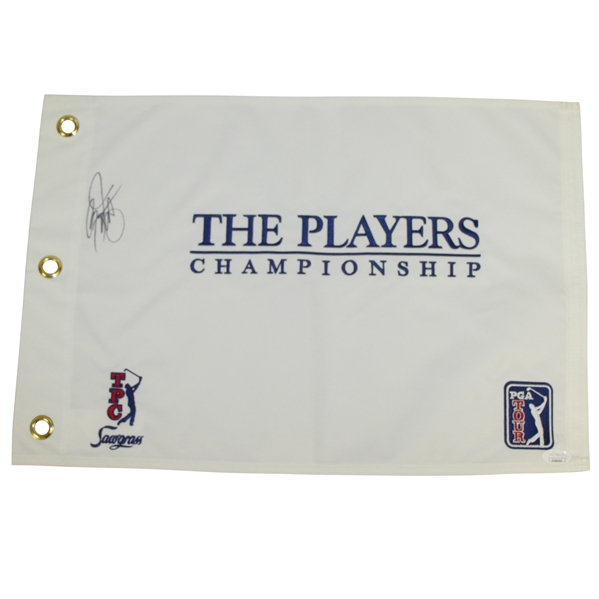 Rickie Fowler Signed The Players Championship TPC Sawgrass Flag JSA #EE88060