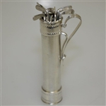 Vintage Sterling Silver Golf Bag Filled w/12 Matching Hors D'Oeuvre Pics