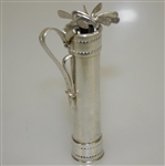 Vintage Sterling Silver Golf Bag Filled w/12 Matching Hors D'Oeuvre Pics