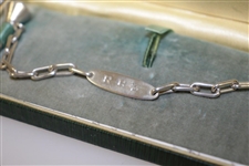 A Pair of Sterling Silver 'Reddy Tees' Connected w/ Chain by Lambert Bros in Original Box