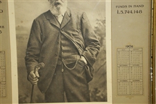 1908 Tom Morris Life Assoc of Scotland Banks & Co Edinburgh w/ Seldom Seen Calendar 