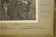 1908 Tom Morris Life Assoc of Scotland Banks & Co Edinburgh w/ Seldom Seen Calendar 