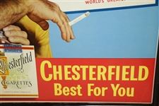 Ben Hogan Chesterfield Cigarettes Advertising Broadside Display