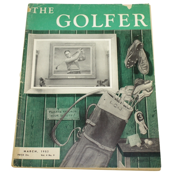 1953 'The Golfer' Magazine Featuring Bobby Jones Framed Painting
