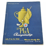 1945 PGA Championship at Morraine CC Program - Byron Nelson Winner - Part of 11 in a Row!