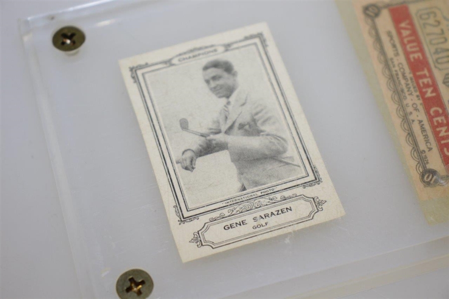 1926 Gene Sarazen Champions Card w/ Spalding Redemption Certificate