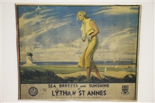 Lytham St Annes Lady Golfer - Sea Breezes & Sunshine Framed Advertising Print