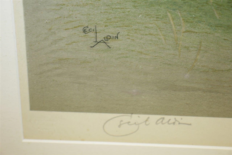 Eyre & Spottswoode Ltd Links Landscape Signed by Artist Cecil Aldin Framed Print 