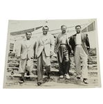 1941 US Open at Colonial Demaret, Sarazen & Ghezzi w/ Champion Wood Wire Photo