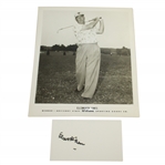 Elsworth Vines Signed Card w/ Wilson Staff Photo - 1932 Wimbledon & PGA Tour Winner JSA ALOA