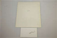 Elsworth Vines Signed Card w/ Wilson Staff Photo - 1932 Wimbledon & PGA Tour Winner JSA ALOA