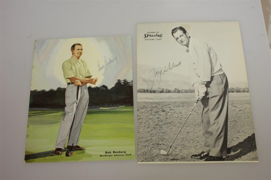 Late Golfers Hebert, Rosburg & Thomson Signed Promotional Staff Photos JSA ALOA