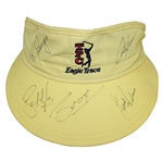Seve Ballesteros, Bernard Langer, Sandy Lyle & Others Signed TPC Eagle Trace Visor JSA ALOA