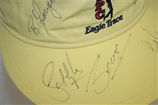 Seve Ballesteros, Bernard Langer, Sandy Lyle & Others Signed TPC Eagle Trace Visor JSA ALOA