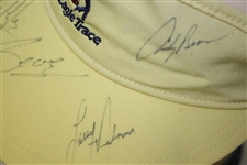 Seve Ballesteros, Bernard Langer, Sandy Lyle & Others Signed TPC Eagle Trace Visor JSA ALOA