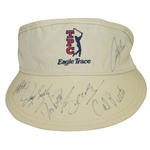 Seve Ballesteros, Davis Love III, Cal Peete & Others Signed TPC Eagle Trace Visor JSA ALOA