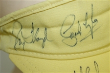 Seve Ballesteros, Fred Couples, Bernard Langer & Others Signed TPC Eagle Trace Visor JSA ALOA