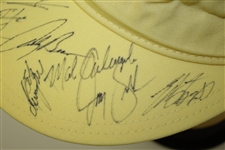 Seve Ballesteros, Fred Couples, Bernard Langer & Others Signed TPC Eagle Trace Visor JSA ALOA