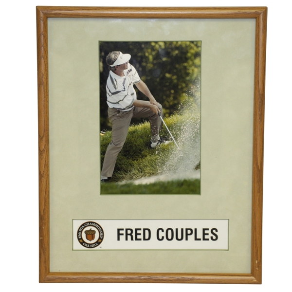 Fred Couples' Locker Room Nameplate From 2003 PGA Championship at Oak Hill 