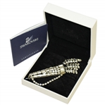 Decorative Golf Bag Broach Pin Made by Swaroski in Box w/ Certificate