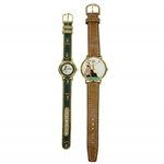 His & Hers Wrist Watches by Bunel & Jalga Featuring Old-Style Golfers