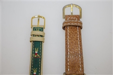 His & Hers Wrist Watches by Bunel & Jalga Featuring Old-Style Golfers