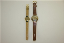 His & Hers Wrist Watches by Bunel & Jalga Featuring Old-Style Golfers
