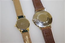 His & Hers Wrist Watches by Bunel & Jalga Featuring Old-Style Golfers