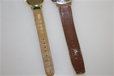 His & Hers Wrist Watches by Bunel & Jalga Featuring Old-Style Golfers