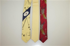 Old-Time Golfer Graphic Dress Ties Set