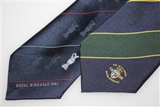 1991 & 1998 Open Championship Royal Birkdale Formal Dress Ties 